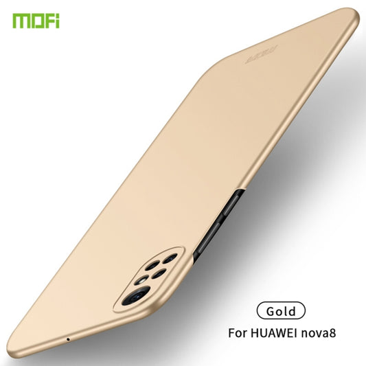 For Huawei Nova 8 MOFI Frosted PC Ultra-thin Hard Case(Gold) - Huawei Cases by MOFI | Online Shopping South Africa | PMC Jewellery