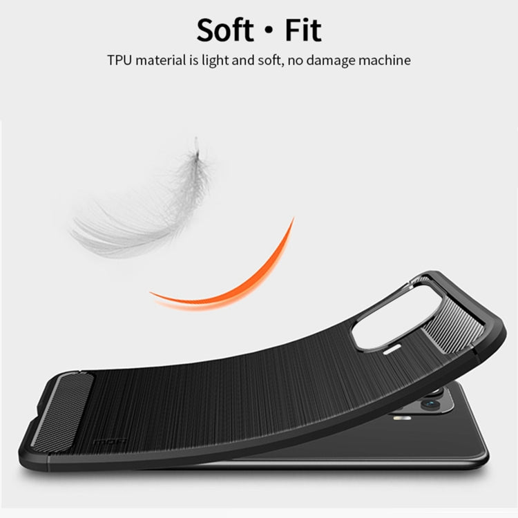 For Xiaomi Mi 11 Pro MOFI Gentleness Series Brushed Texture Carbon Fiber Soft TPU Case(Gray) - Xiaomi Cases by MOFI | Online Shopping South Africa | PMC Jewellery | Buy Now Pay Later Mobicred