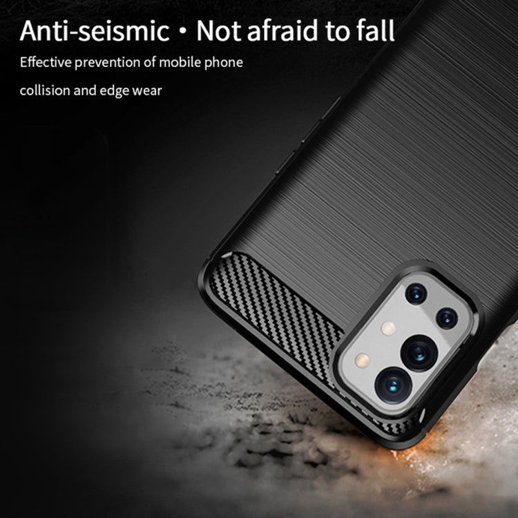 For OnePlus 9R MOFI Gentleness Series Brushed Texture Carbon Fiber Soft TPU Case(Gray) - OnePlus Cases by MOFI | Online Shopping South Africa | PMC TechLife | Buy Now Pay Later Mobicred