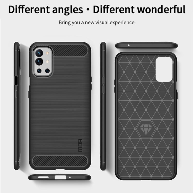 For OnePlus 9R MOFI Gentleness Series Brushed Texture Carbon Fiber Soft TPU Case(Gray) - OnePlus Cases by MOFI | Online Shopping South Africa | PMC TechLife | Buy Now Pay Later Mobicred