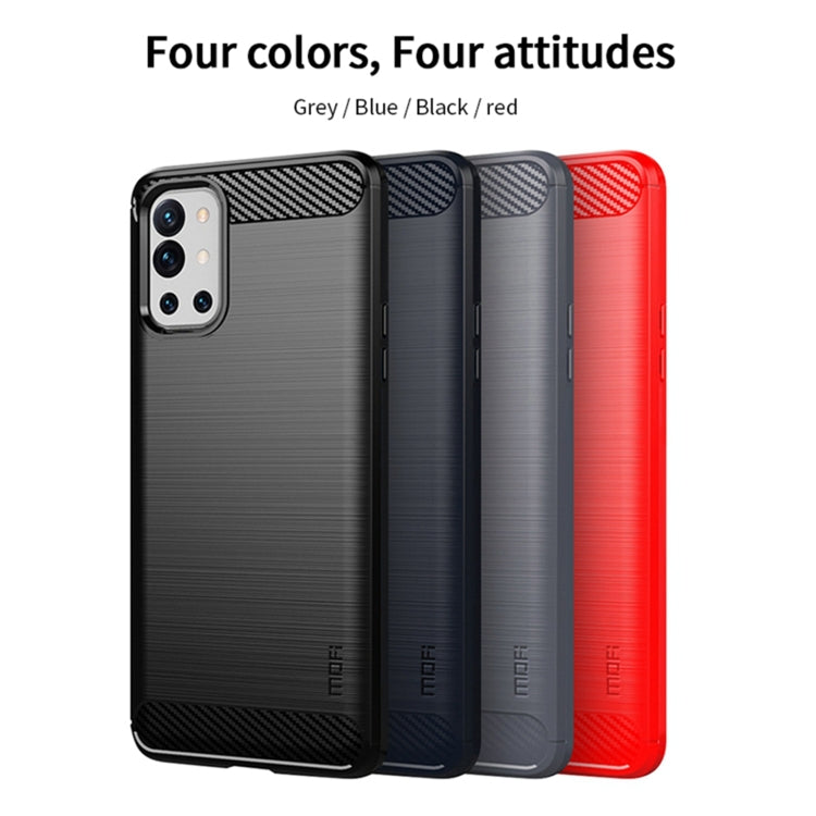For OnePlus 9R MOFI Gentleness Series Brushed Texture Carbon Fiber Soft TPU Case(Gray) - OnePlus Cases by MOFI | Online Shopping South Africa | PMC TechLife | Buy Now Pay Later Mobicred