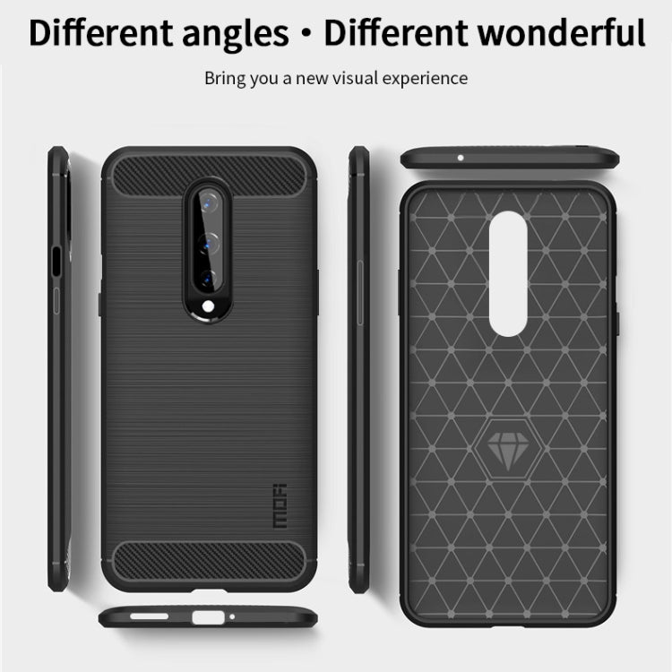 For OnePlus 8 MOFI Gentleness Series Brushed Texture Carbon Fiber Soft TPU Case(Black) - OnePlus Cases by MOFI | Online Shopping South Africa | PMC Jewellery