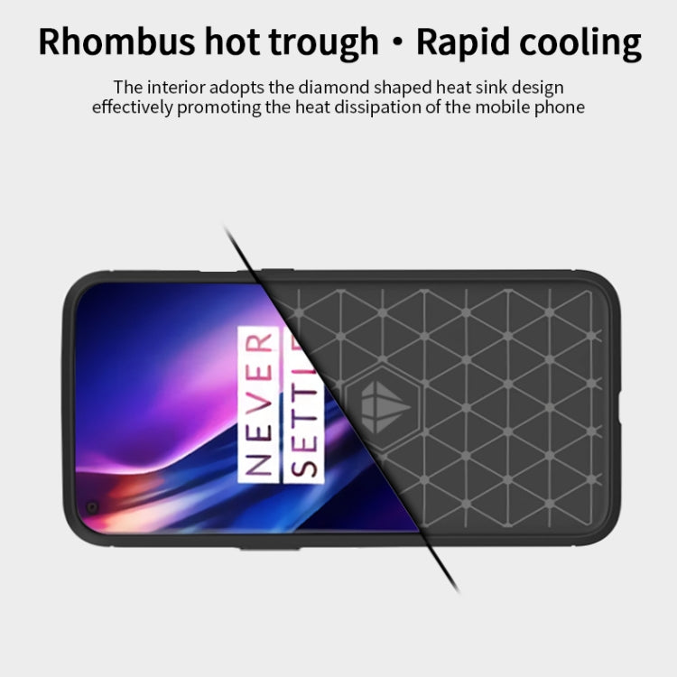 For OnePlus 8 MOFI Gentleness Series Brushed Texture Carbon Fiber Soft TPU Case(Blue) - OnePlus Cases by MOFI | Online Shopping South Africa | PMC Jewellery