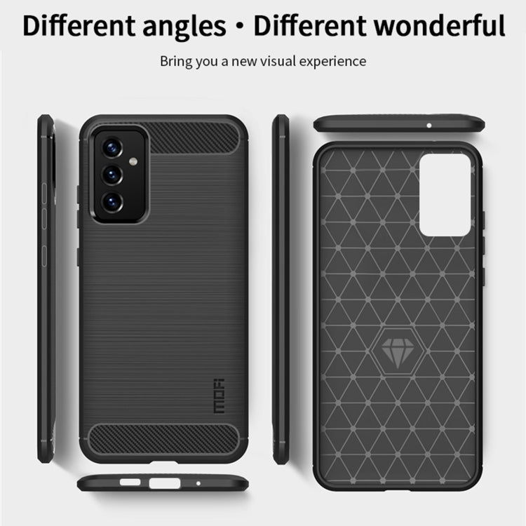 For Samsung Galaxy A82 / Quantum2 MOFI Gentleness Series Brushed Texture Carbon Fiber Soft TPU Case(Gray) - Galaxy Phone Cases by MOFI | Online Shopping South Africa | PMC Jewellery