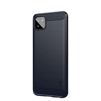 For Samsung Galaxy A22 5G MOFI Gentleness Series Brushed Texture Carbon Fiber Soft TPU Case(Blue) - Galaxy Phone Cases by MOFI | Online Shopping South Africa | PMC Jewellery