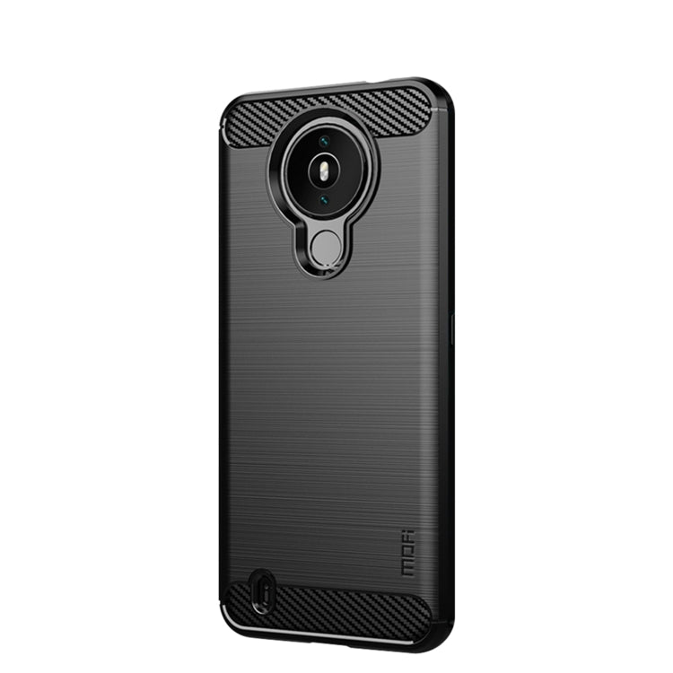 For Nokia 1.4 MOFI Gentleness Series Brushed Texture Carbon Fiber Soft TPU Case(Black) - Nokia Cases by MOFI | Online Shopping South Africa | PMC Jewellery