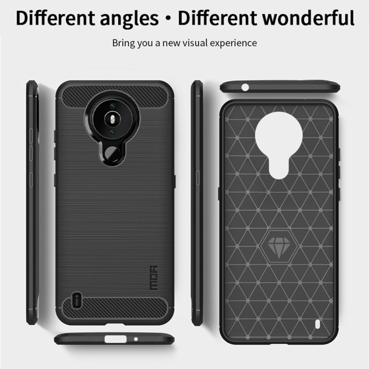 For Nokia 1.4 MOFI Gentleness Series Brushed Texture Carbon Fiber Soft TPU Case(Blue) - Nokia Cases by MOFI | Online Shopping South Africa | PMC TechLife | Buy Now Pay Later Mobicred