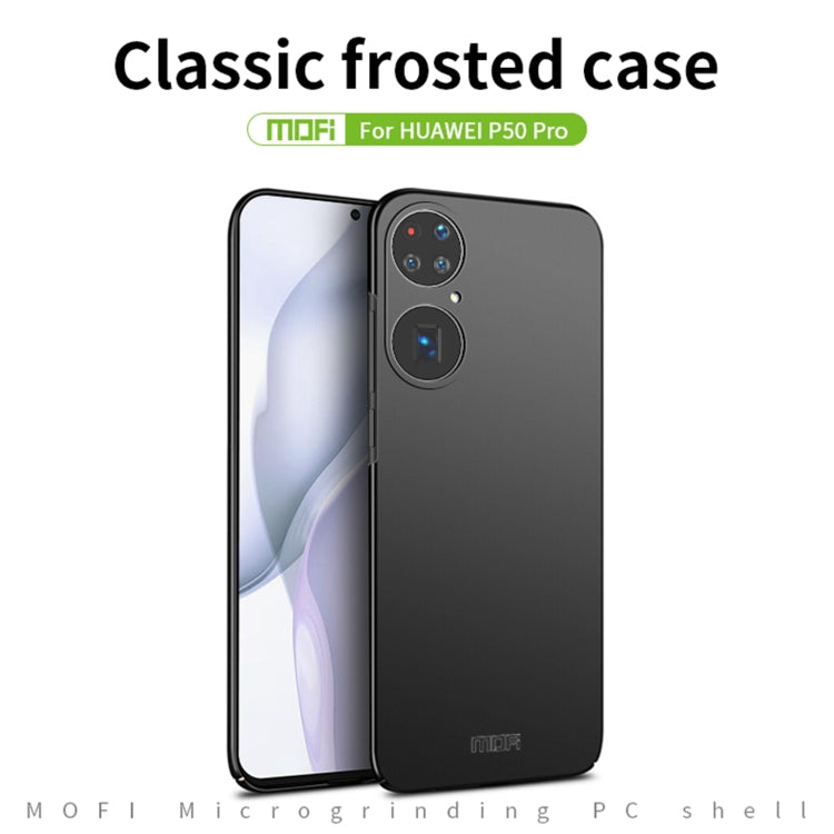 For Huawei P50 Pro MOFI Frosted PC Ultra-thin Hard Case(Black) - Huawei Cases by MOFI | Online Shopping South Africa | PMC TechLife | Buy Now Pay Later Mobicred