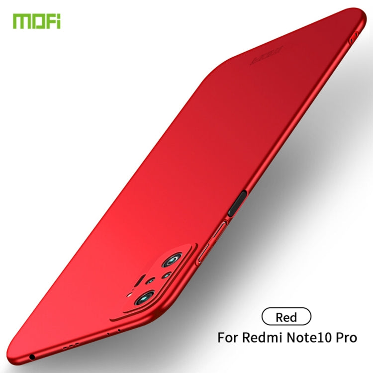 For Xiaomi Redmi Note10 Pro MOFI Frosted PC Ultra-thin Hard Case(Red) - Xiaomi Cases by MOFI | Online Shopping South Africa | PMC Jewellery