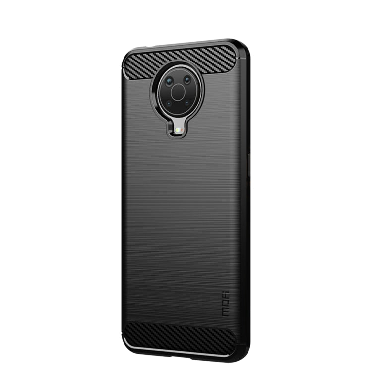 For Nokia G10 / G20 / 6.3 MOFI Gentleness Series Brushed Texture Carbon Fiber Soft TPU Case(Black) - Nokia Cases by MOFI | Online Shopping South Africa | PMC Jewellery | Buy Now Pay Later Mobicred