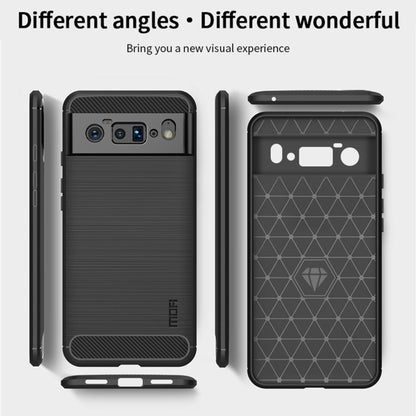 For Google Pixel 6 Pro MOFI Gentleness Series Brushed Texture Carbon Fiber Soft TPU Case(Black) - Google Cases by MOFI | Online Shopping South Africa | PMC Jewellery