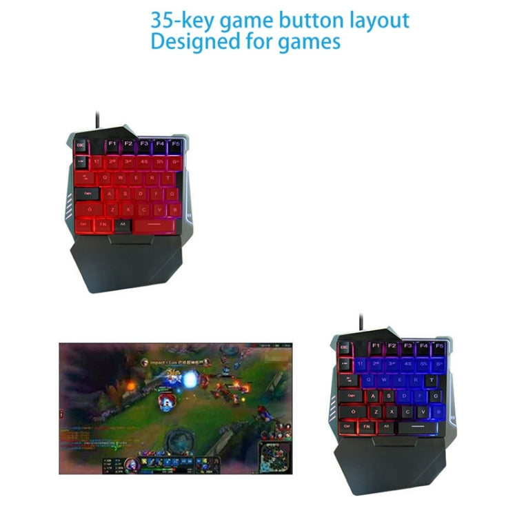 G7 37 Keys USB One-Handed Numeric Keyboard with Backlit, Cable Length: 1.8m - Wired Keyboard by PMC Jewellery | Online Shopping South Africa | PMC Jewellery | Buy Now Pay Later Mobicred