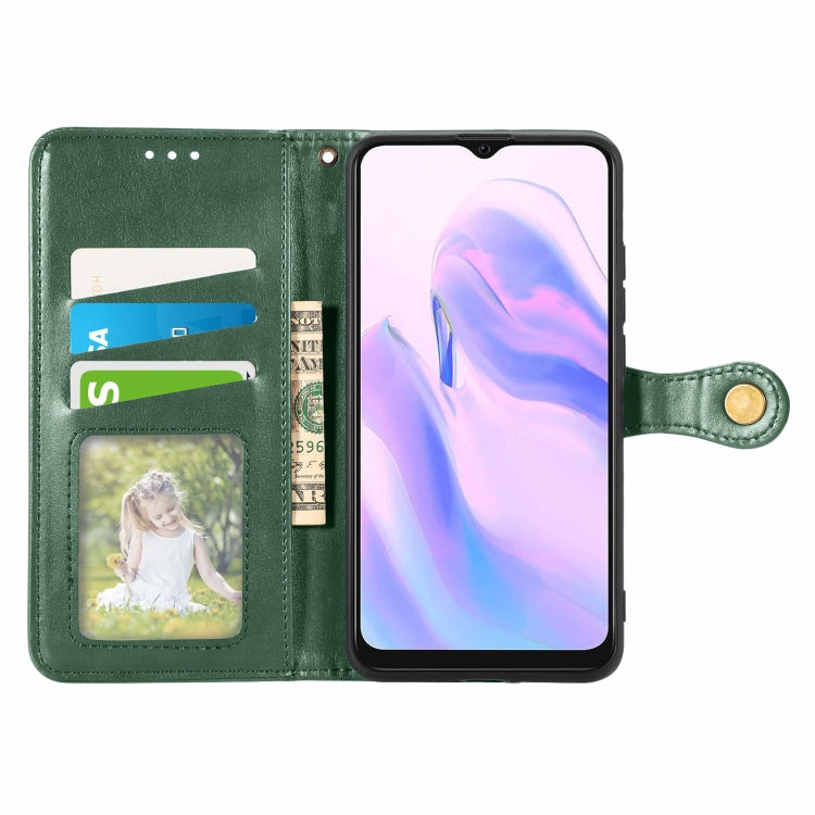 For Blackview A70 Solid Color Leather Buckle Phone Case with Lanyard & Photo Frame & Card Slot & Wallet & Stand Function(Green) - More Brand by PMC Jewellery | Online Shopping South Africa | PMC Jewellery | Buy Now Pay Later Mobicred