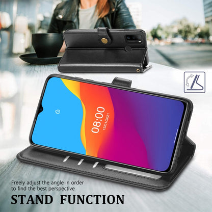 For Blackview A70 Solid Color Leather Buckle Phone Case with Lanyard & Photo Frame & Card Slot & Wallet & Stand Function(Blue) - More Brand by PMC Jewellery | Online Shopping South Africa | PMC Jewellery | Buy Now Pay Later Mobicred