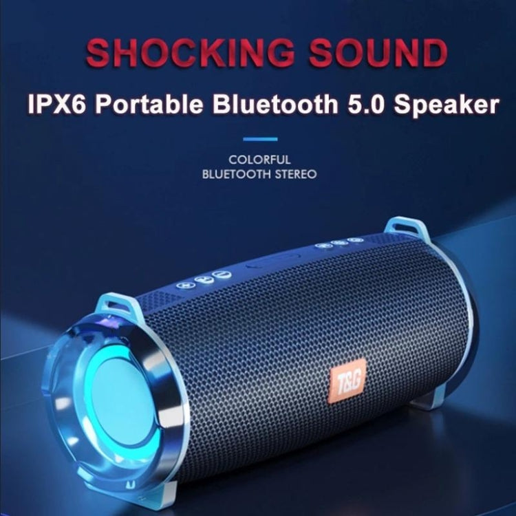 T&G TG192 LED Flashing Light Portable Wireless Bass 3D Stereo Bluetooth Speaker, Support FM / TF Card / USB(Black) - Desktop Speaker by T&G | Online Shopping South Africa | PMC Jewellery | Buy Now Pay Later Mobicred