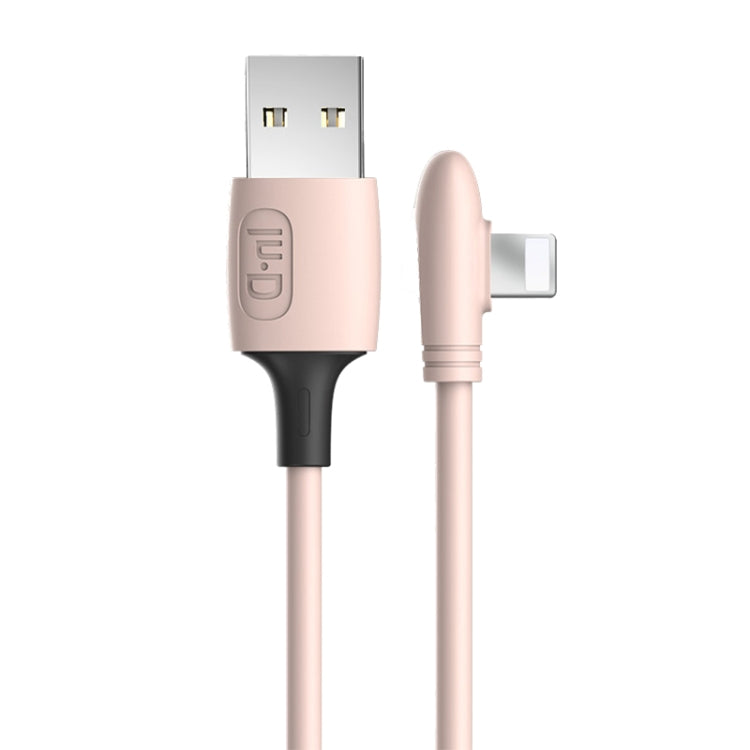 ENKAY Hat-Prince ENK-CB210 2.4A USB to 8 Pin 90 Degree Elbow Silicone Data Sync Fast Charging Cable, Cable Length: 1.2m(Pink) - Normal Style Cable by ENKAY | Online Shopping South Africa | PMC Jewellery | Buy Now Pay Later Mobicred