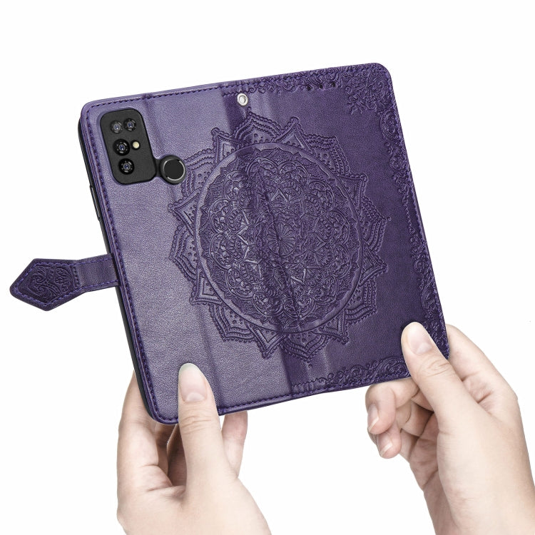 For Doogee X96 Pro Mandala Flower Embossed Horizontal Flip Leather Case with Holder & Three Card Slots & Wallet & Lanyard(Purple) - More Brand by PMC Jewellery | Online Shopping South Africa | PMC Jewellery | Buy Now Pay Later Mobicred