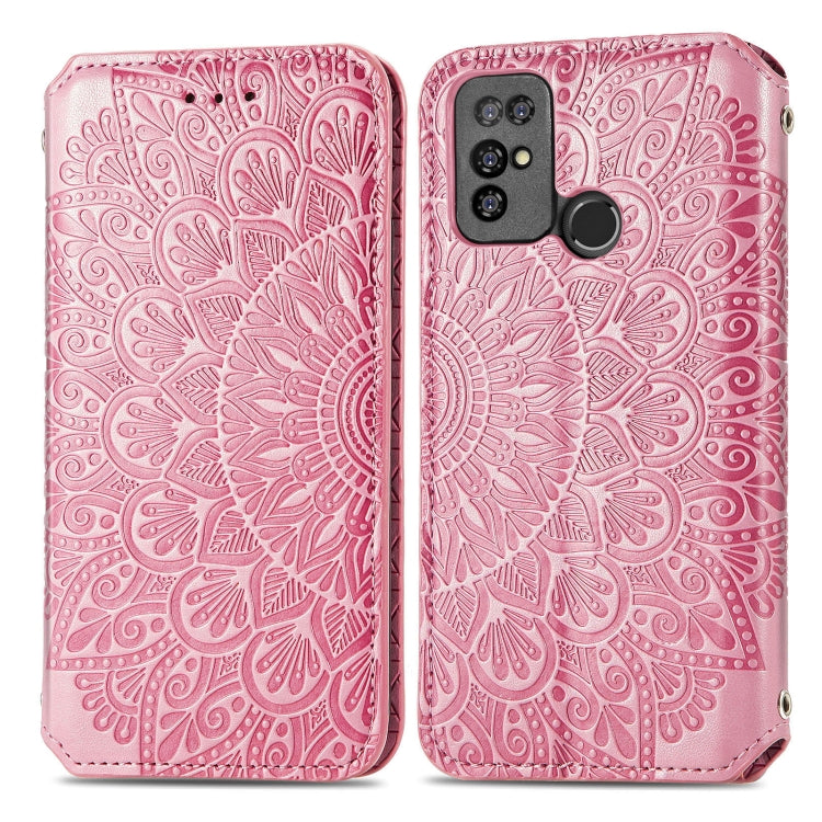 For Doogee X96 Pro Blooming Mandala Embossed Pattern Magnetic Horizontal Flip Leather Case with Holder & Card Slots & Wallet(Pink) - More Brand by PMC Jewellery | Online Shopping South Africa | PMC Jewellery | Buy Now Pay Later Mobicred