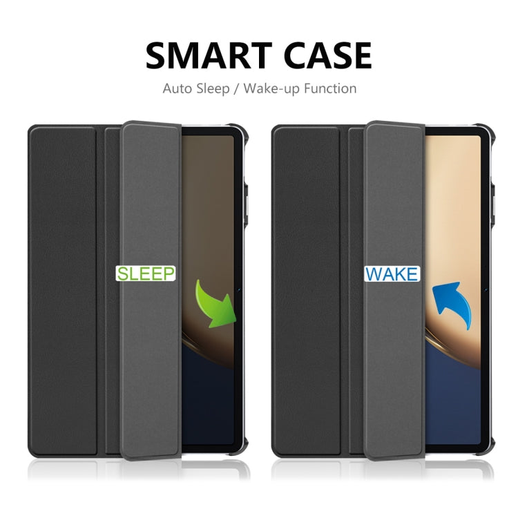For Honor Tablet V7 Pro ENKAY Custer Texture Horizontal Flip PU+PC Leather Case with Three-folding Holder & Sleep / Wake-up Function(Dark Green) - Honor by ENKAY | Online Shopping South Africa | PMC TechLife | Buy Now Pay Later Mobicred