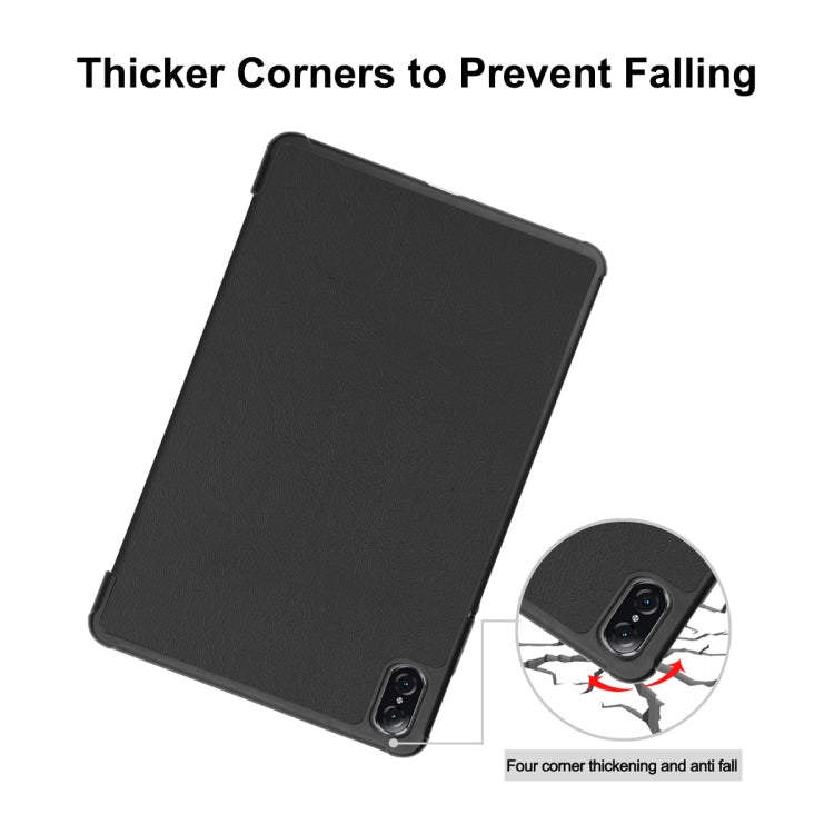 For Honor Tablet V7 Pro ENKAY Custer Texture Horizontal Flip PU+PC Leather Case with Three-folding Holder & Sleep / Wake-up Function(Dark Green) - Honor by ENKAY | Online Shopping South Africa | PMC TechLife | Buy Now Pay Later Mobicred