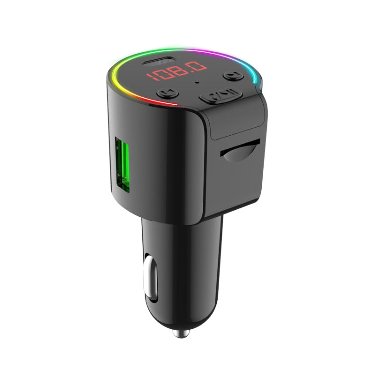 G61 FM Transmitter Music MP3 Player QC3.0 Type-C Quick Charge Support 5.0 Hands-free Car Kit - Bluetooth Car Kits by PMC TechLife | Online Shopping South Africa | PMC TechLife | Buy Now Pay Later Mobicred