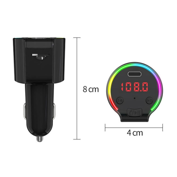 G61 FM Transmitter Music MP3 Player QC3.0 Type-C Quick Charge Support 5.0 Hands-free Car Kit - Bluetooth Car Kits by PMC TechLife | Online Shopping South Africa | PMC TechLife | Buy Now Pay Later Mobicred