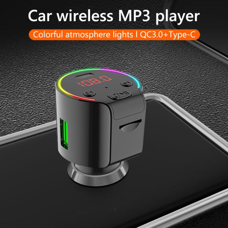 G61 FM Transmitter Music MP3 Player QC3.0 Type-C Quick Charge Support 5.0 Hands-free Car Kit - Bluetooth Car Kits by PMC TechLife | Online Shopping South Africa | PMC TechLife | Buy Now Pay Later Mobicred