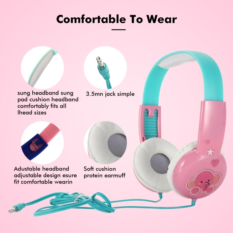 KID101 Portable Cute Children Learning Wired Headphone(Blue Red) - Multimedia Headset by PMC TechLife | Online Shopping South Africa | PMC TechLife | Buy Now Pay Later Mobicred