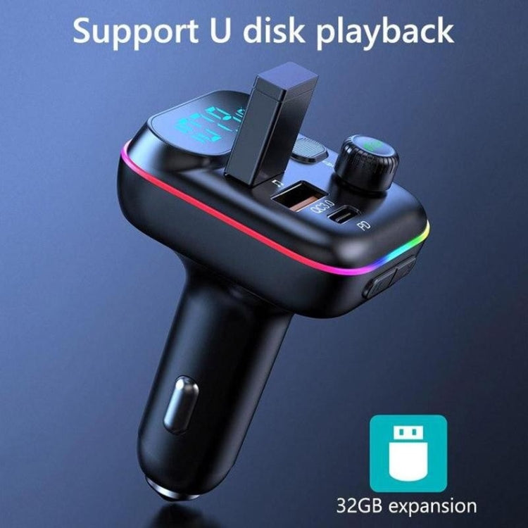T70 Car MP3 Player FM Transmitter with Bluetooth USB Car Mobile Charger QC3.0 Quick Charge U Disk Music Player FM Modulator - Bluetooth Car Kits by PMC TechLife | Online Shopping South Africa | PMC TechLife | Buy Now Pay Later Mobicred