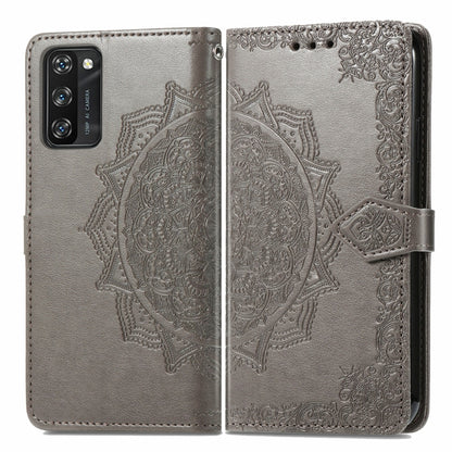 For Blackview A100 Mandala Embossing Pattern Horizontal Flip Leather Case with Holder & Card Slots & Wallet & Lanyard(Grey) - More Brand by PMC Jewellery | Online Shopping South Africa | PMC Jewellery | Buy Now Pay Later Mobicred