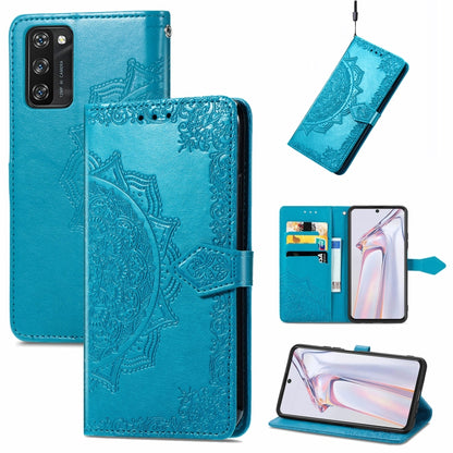 For Blackview A100 Mandala Embossing Pattern Horizontal Flip Leather Case with Holder & Card Slots & Wallet & Lanyard(Blue) - More Brand by PMC Jewellery | Online Shopping South Africa | PMC Jewellery | Buy Now Pay Later Mobicred