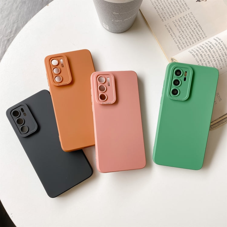 For Huawei P30 Pro Straight Side Liquid Silicone Phone Case(Blue) - Huawei Cases by PMC TechLife | Online Shopping South Africa | PMC TechLife