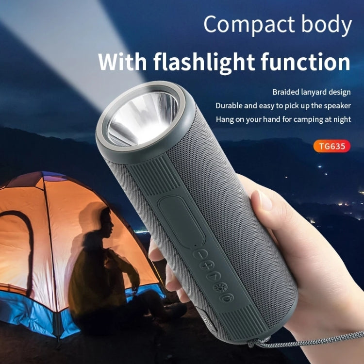 T&G TG635 Portable Outdoor Waterproof Bluetooth Speaker with Flashlight Function(Black) - Waterproof Speaker by T&G | Online Shopping South Africa | PMC Jewellery | Buy Now Pay Later Mobicred