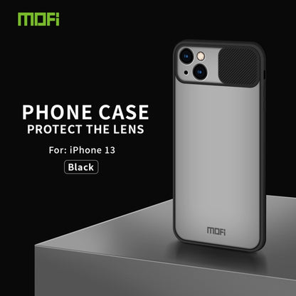 For iPhone 13 MOFI Translucent Frosted PC + TPU Phone Case(Black) - iPhone 13 Cases by MOFI | Online Shopping South Africa | PMC Jewellery | Buy Now Pay Later Mobicred