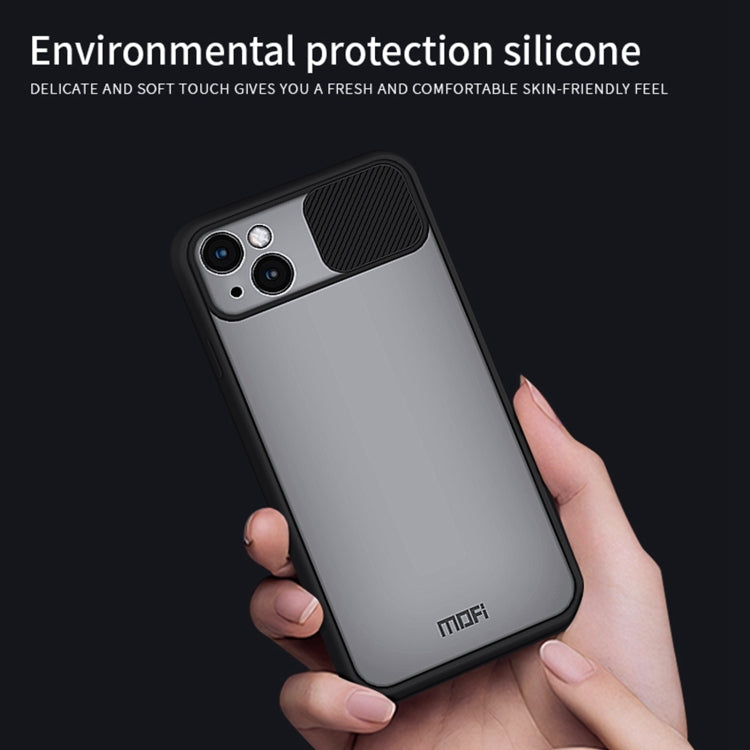 For iPhone 13 MOFI Translucent Frosted PC + TPU Phone Case(Black) - iPhone 13 Cases by MOFI | Online Shopping South Africa | PMC Jewellery | Buy Now Pay Later Mobicred