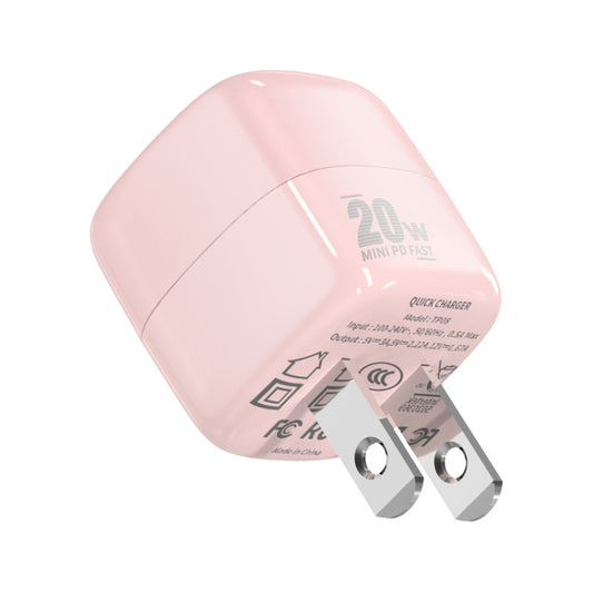 ENKAY APQ-011 Mini PD 20W USB-C / Type-C Port Fast Charger, US Plug(Pink) - USB Charger by ENKAY | Online Shopping South Africa | PMC Jewellery | Buy Now Pay Later Mobicred