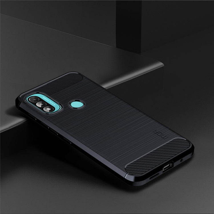 For Motorola Moto E20 / E30 / E40 MOFI Gentleness Series Brushed Texture Carbon Fiber Soft TPU Case(Blue) - Motorola Cases by MOFI | Online Shopping South Africa | PMC TechLife | Buy Now Pay Later Mobicred