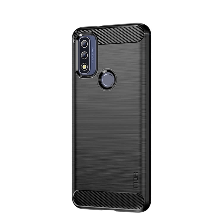 For Motorola Moto G Pure 2021 MOFI Gentleness Series Brushed Texture Carbon Fiber Soft TPU Case(Black) - Motorola Cases by MOFI | Online Shopping South Africa | PMC Jewellery