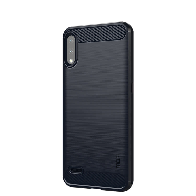 For LG K22 / K22 Plus MOFI Gentleness Brushed Carbon Fiber Soft TPU Case(Blue) - LG by MOFI | Online Shopping South Africa | PMC TechLife | Buy Now Pay Later Mobicred