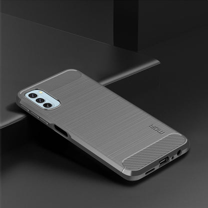 For Motorola Moto G51  5G MOFI Gentleness Brushed Carbon Fiber Soft TPU Case(Gray) - Motorola Cases by MOFI | Online Shopping South Africa | PMC Jewellery