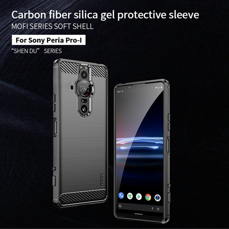 For Sony Xperia Pro-I MOFI Gentleness Brushed Carbon Fiber Soft TPU Case(Grey) - Sony Cases by MOFI | Online Shopping South Africa | PMC TechLife