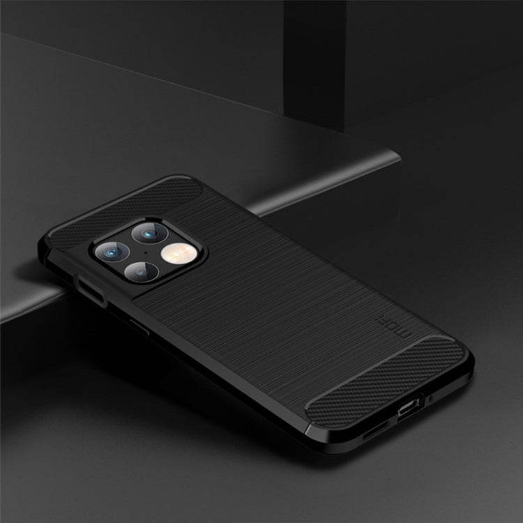 For OnePlus 10 Pro 5G MOFI Gentleness Brushed Carbon Fiber Soft TPU Case(Black) - OnePlus Cases by MOFI | Online Shopping South Africa | PMC Jewellery