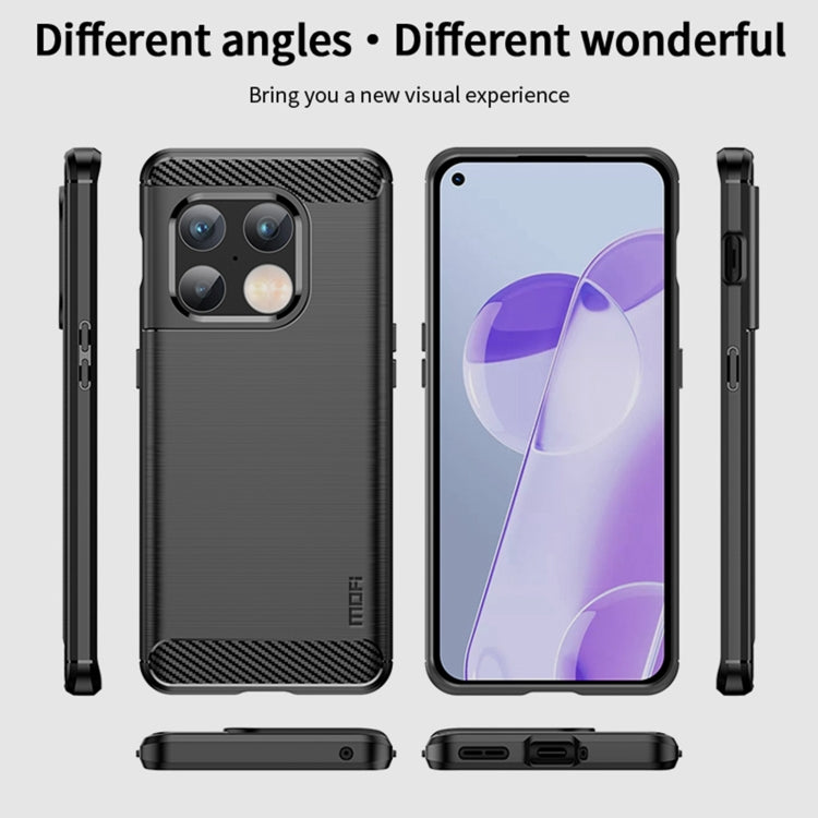 For OnePlus 10 Pro 5G MOFI Gentleness Brushed Carbon Fiber Soft TPU Case(Black) - OnePlus Cases by MOFI | Online Shopping South Africa | PMC TechLife | Buy Now Pay Later Mobicred