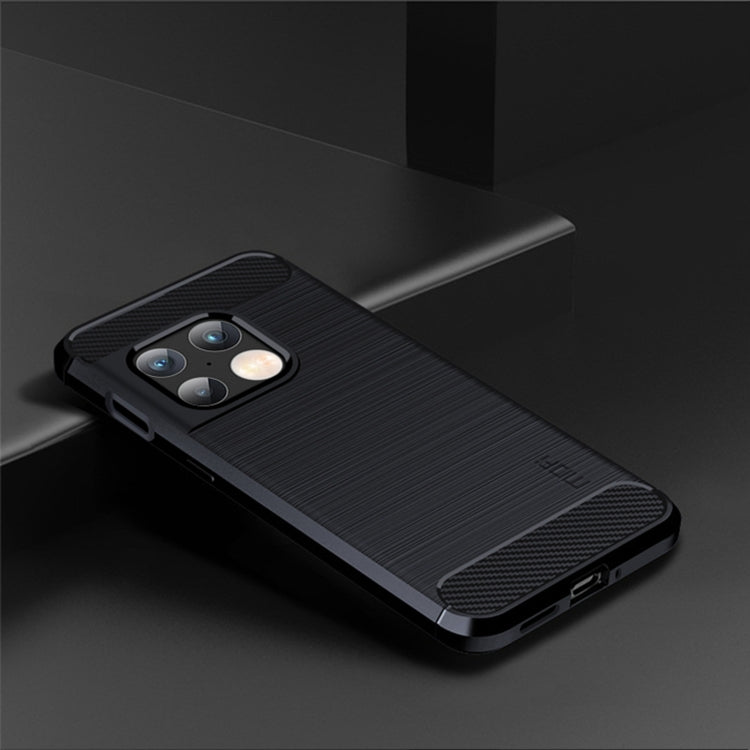 For OnePlus 10 Pro 5G MOFI Gentleness Brushed Carbon Fiber Soft TPU Case(Blue) - OnePlus Cases by MOFI | Online Shopping South Africa | PMC Jewellery