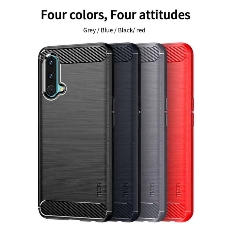 For OnePlus Nord CE 5G MOFI Gentleness Brushed Carbon Fiber Soft TPU Case(Grey) - OnePlus Cases by MOFI | Online Shopping South Africa | PMC Jewellery