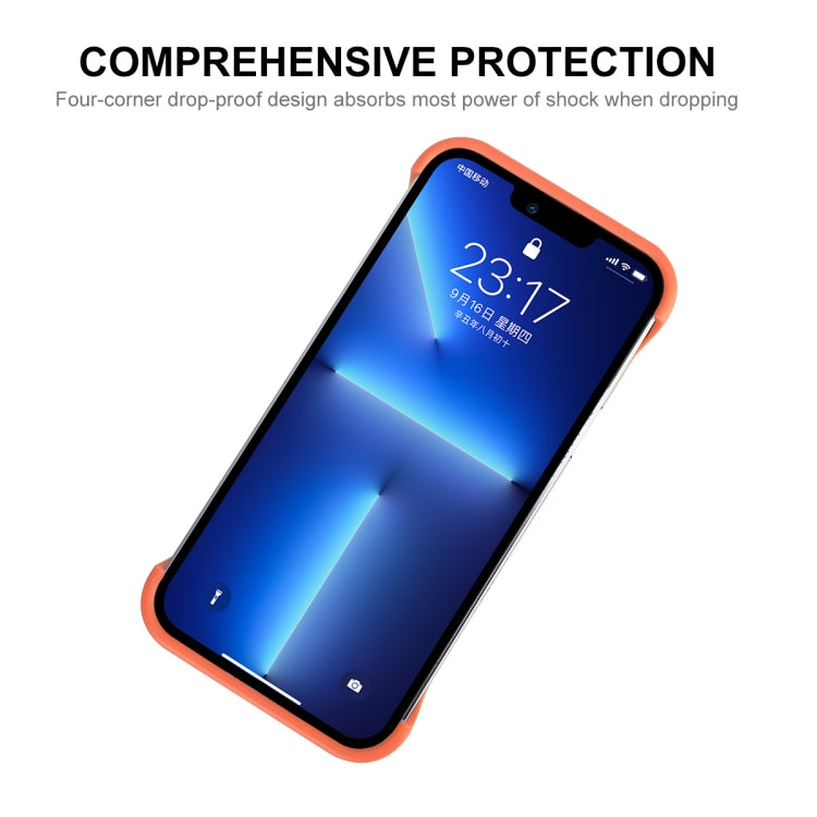 For iPhone 13 Pro ENKAY Frameless Hollow Shockproof PC Case (Blue) - iPhone 13 Pro Cases by ENKAY | Online Shopping South Africa | PMC Jewellery | Buy Now Pay Later Mobicred