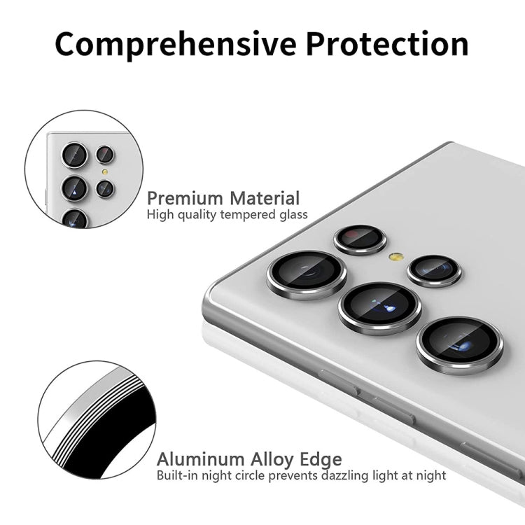 For Samsung Galaxy S22 Ultra 5G ENKAY Aluminium Alloy + Tempered Glass Camera Lens Cover (Colour) - Galaxy S22 Ultra 5G Tempered Glass by ENKAY | Online Shopping South Africa | PMC Jewellery