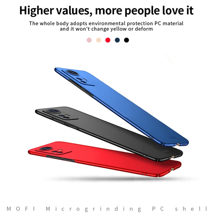 For Xiaomi 12 / 12X MOFI Frosted PC Ultra-thin Hard Phone Case(Black) - Xiaomi Cases by MOFI | Online Shopping South Africa | PMC TechLife | Buy Now Pay Later Mobicred