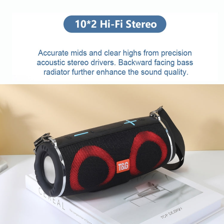 T&G TG642 RGB Light Waterproof  Portable Bluetooth Speaker Support FM / TF Card(Camouflage) - Desktop Speaker by T&G | Online Shopping South Africa | PMC Jewellery | Buy Now Pay Later Mobicred