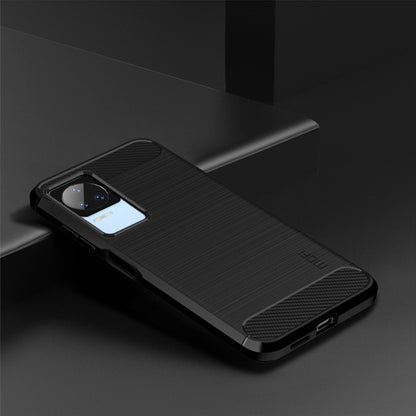 For Xiaomi Redmi K40S MOFI Gentleness Brushed Carbon Fiber Soft TPU Case(Black) - Xiaomi Cases by MOFI | Online Shopping South Africa | PMC Jewellery